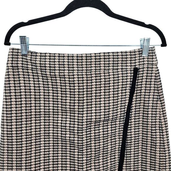 J. Crew Factory Skirt Mini Tweed Faux Wrap Plaid Pink 6 Barbie Core Academia - Picture 6 of 15